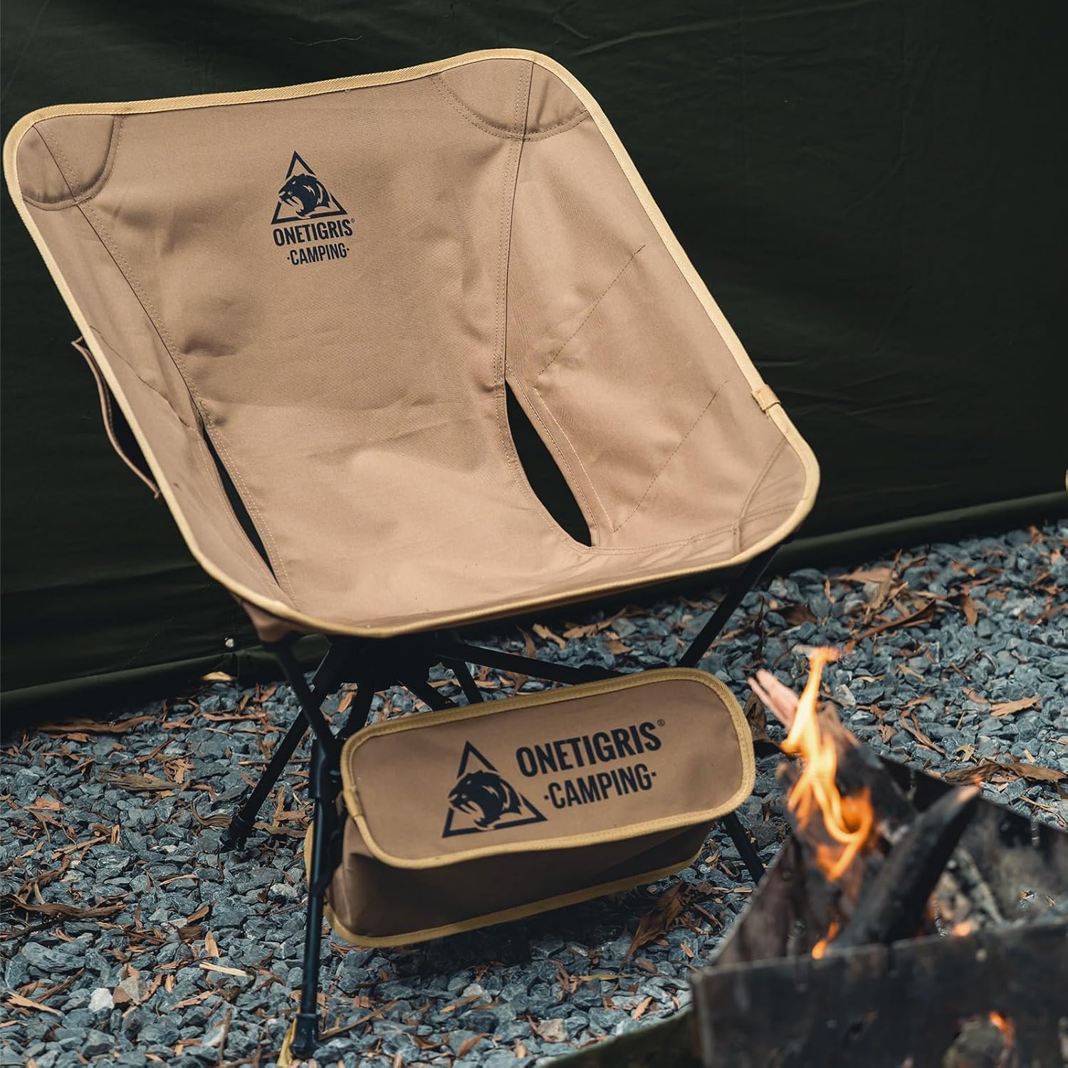 ONETIGRIS Tigerblade Camping Chair, Lightweight Folding Backpacking Hiking Chair, Compact Portable 330 lbs Capacity - Image 2